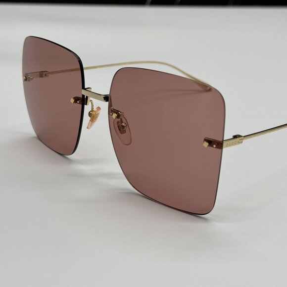 NEW GUCCI SUNGLASSES GG1147S 005 WITH EARRINGS GOLD WOMEN EYEWEAR GUCCI main image 11